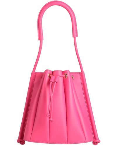 Rochas Fuchsia Handbag Soft Leather - Pink