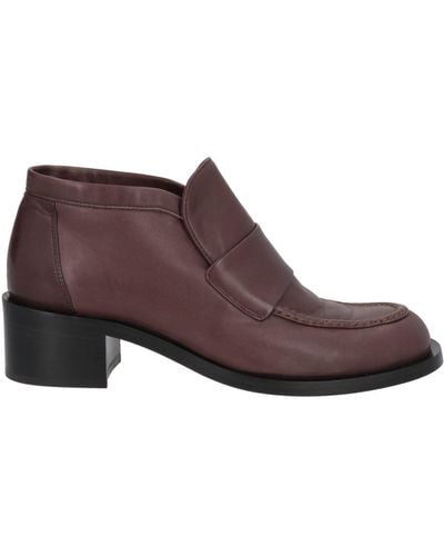 Pomme D'or Dark Ankle Boots Soft Leather - Purple