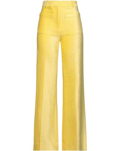 Victoria Beckham Trousers - Yellow