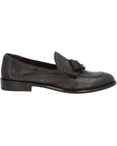 Tagliatore Dark Loafers Leather - Black