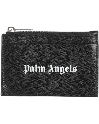 Palm Angels Coin Purse Soft Leather - Black