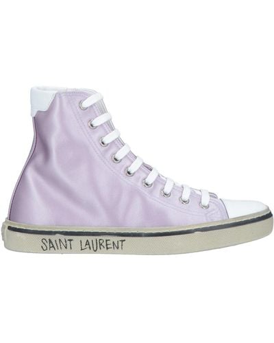 Saint Laurent Lilac Sneakers Textile Fibers, Soft Leather - White