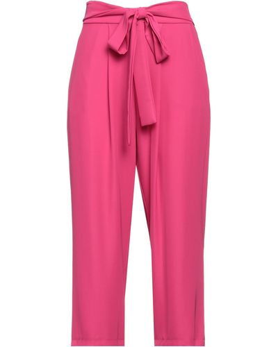 Think! Cropped Trousers - Pink