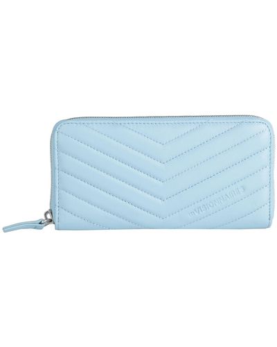LES VISIONNAIRES Sophie Silky Leather -- Sky Wallet Lambskin - Blue