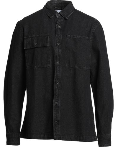 TOPMAN Denim Shirt - Black