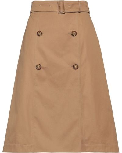 Burberry Midi Skirt - Natural