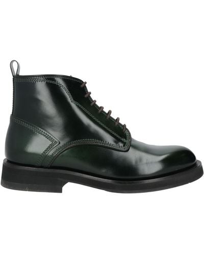 Santoni Dark Ankle Boots Leather - Black