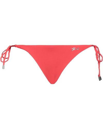 Karl Lagerfeld Bikini Bottoms & Swim Briefs - Red