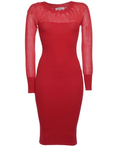 Blumarine Vestido midi - Rojo