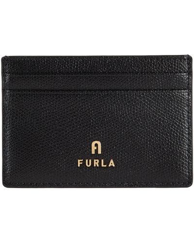 Furla Camelia S Card Case -- Document Holder Soft Leather - Black