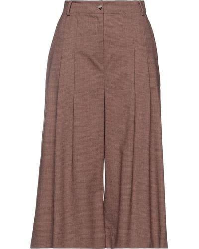 Barba Napoli Cropped Trousers - Brown