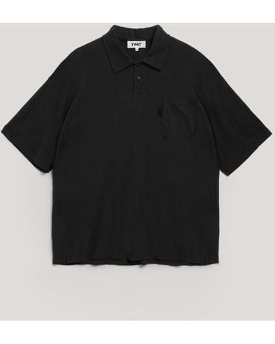 YMC Ivy Polo T Shirt Black