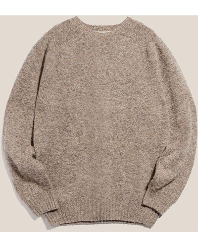 YMC Earth Suedehead Crew Neck Knit Natural