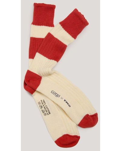 YMC Sport Sock Red - White