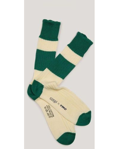 YMC Sport Sock Green - White