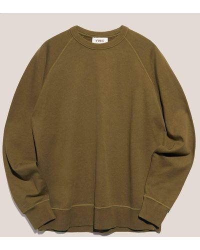 YMC Earth Shrank Sweatshirt Olive - Green