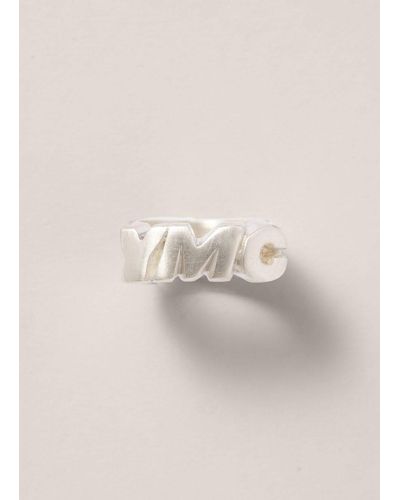 YMC Sterling Silver Initial Small Ring - Metallic
