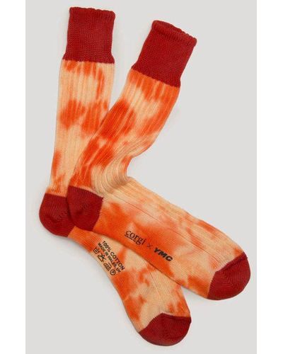 YMC Tie Dye Sock Red