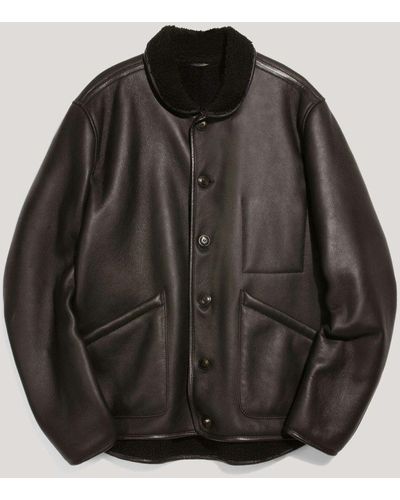 YMC Brainticket Og Leather Jacket Black