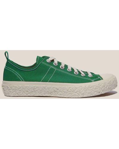 YMC Vulcanised Low Top Trainers Green