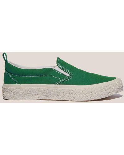 YMC Vulcanised Slip On Sneakers Green