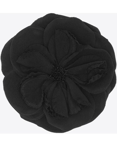 Saint Laurent Large Wild Flower Brooch - Black