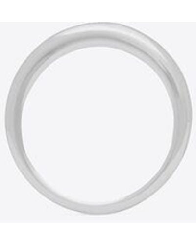 Saint Laurent Gewölbter Ring Aus Metall Silber 10 - Schwarz