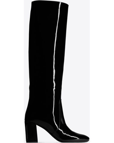 Saint Laurent Patent Leather Boots for Women - Up to 59% off | Lyst