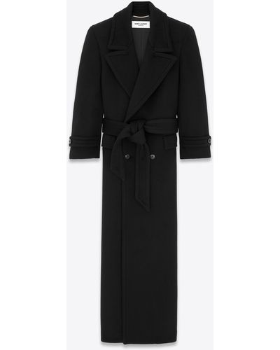 Saint Laurent Oversized Coat - Black