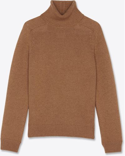 Saint Laurent Wool Turtleneck Sweater - Multicolor
