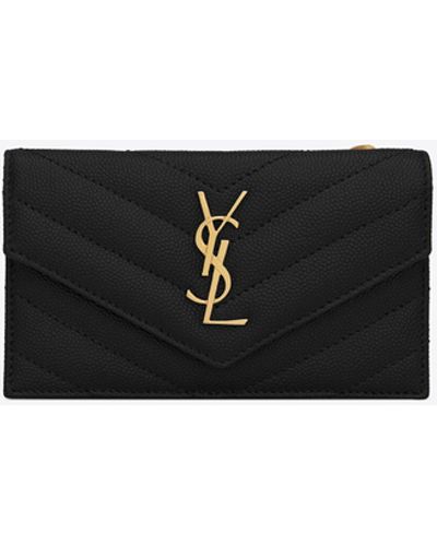 Saint Laurent Cassandre Matelassé Card Case - Multicolor