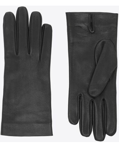 Saint Laurent Short Gloves - Black