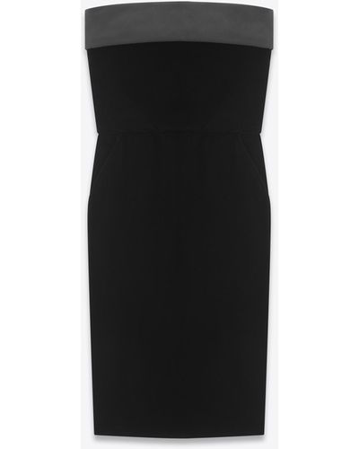 Saint Laurent Strapless Pencil Dress - Black