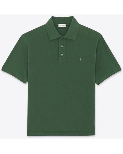 Saint Laurent Cassandre Polo Shirt - Green