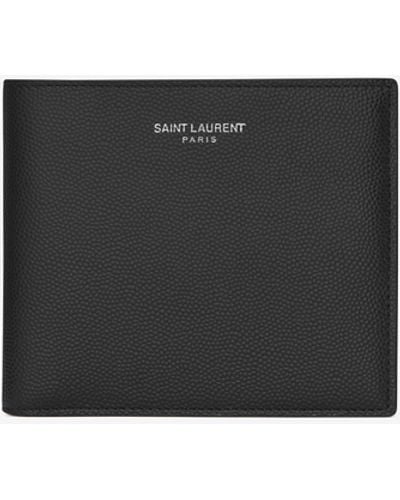 Saint Laurent Foil Stamped Bi-wallet - Black