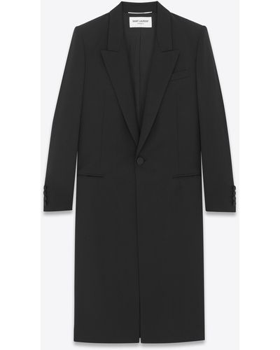 Saint Laurent Single-breasted Coat - Black