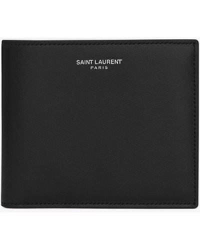 Saint Laurent Foil Stamped Bi-wallet - Black