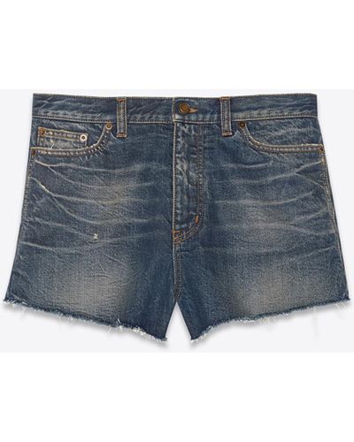Saint Laurent baggy Shorts In Blue Moon Denim