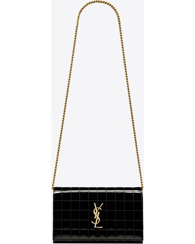 CASSANDRE MATELASSÉ CARRÉ chain wallet in lambskin, Saint Laurent