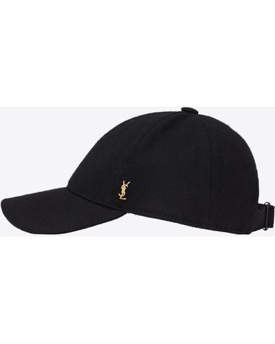 Saint Laurent Baseball Cap Cassandre - Black