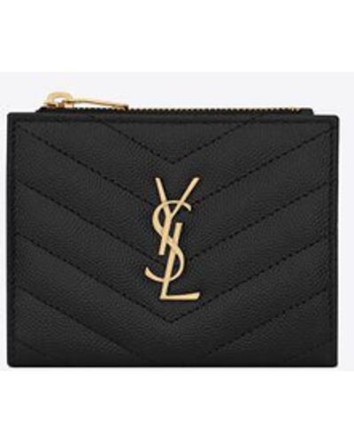 Saint Laurent Cassandre Matelassé Card Case - Multicolour