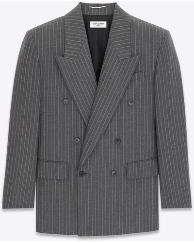 Saint Laurent Oversized Jacket - Gray