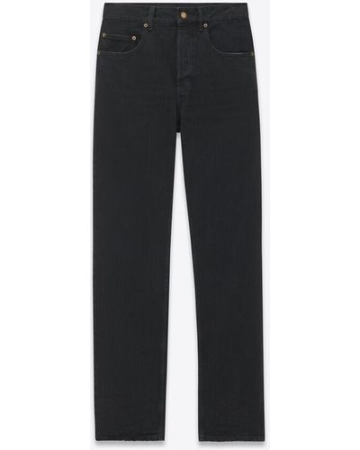 Saint Laurent Lange baggy-jeans mit extrem weiten schnitt aus denim - Schwarz