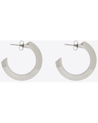 Saint Laurent Thick Hoop Earrings - White