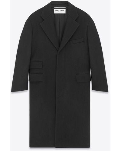 Saint Laurent Oversized Coat - Black