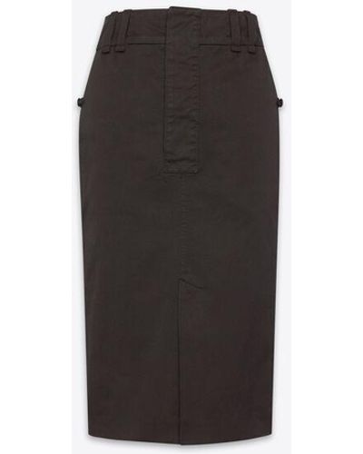 Saint Laurent Pencil Skirt - Black