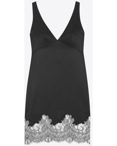 Saint Laurent Laced Dress - Black