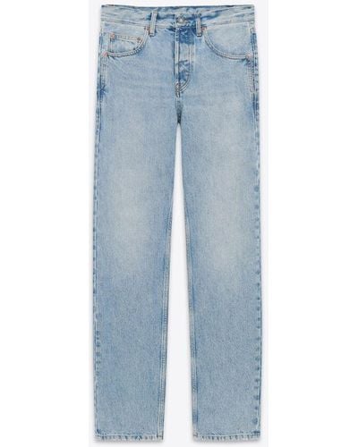 Saint Laurent Lange baggy-jeans aus denim - Blau