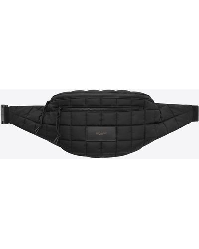 Saint Laurent Nuxx Crossbody Bag In Quilted Econyl® - Black