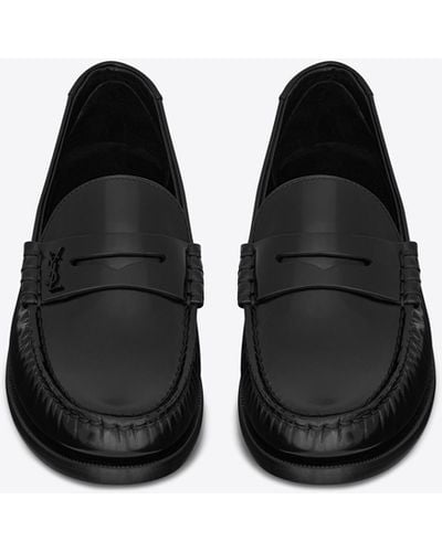 Saint Laurent Le Loafer 15 Leather Moccasin - Black
